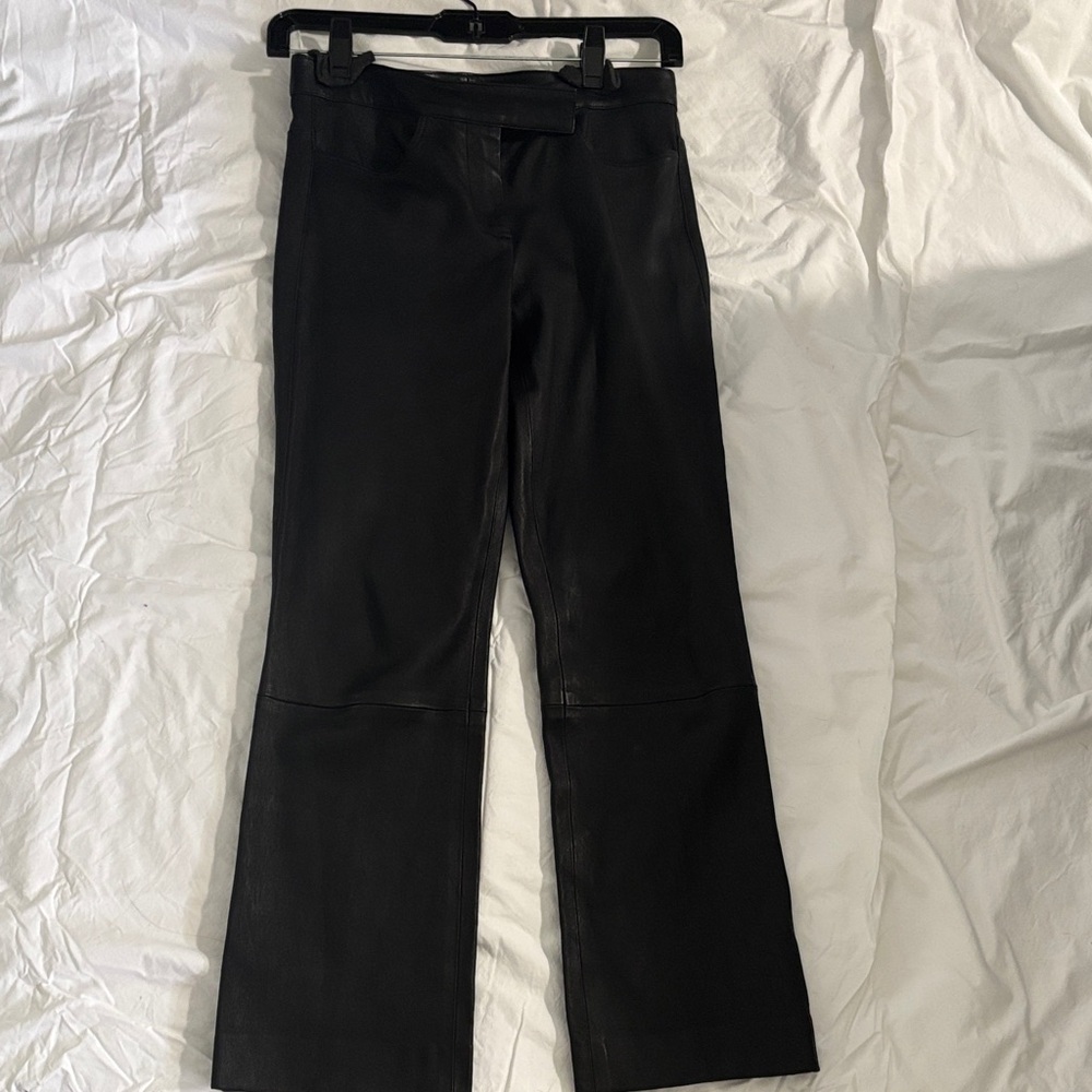 Theory Black Leather Pants
